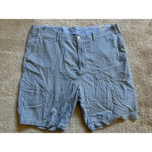 Polo Ralph Lauren Classic‎ Fit Chino Shorts Size 42T Blue And White Striped